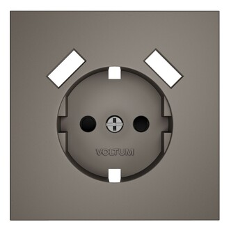 Voltum VLS000914 Накладка для розетки с заземлением и защитными шторками, с USB A+A, S70 (капучино)
