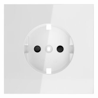 Voltum VLS000701 Накладка для розетки с заземлением и защитными шторками, S70 (белый глянцевый)