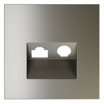 Voltum VLS002704 Накладка для розетки TV+RJ45 кат. 6, S70 (шелк)