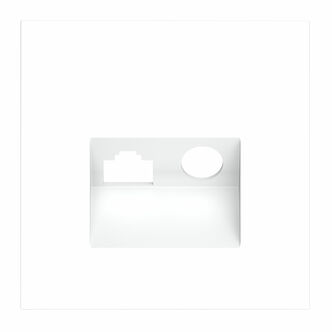 Voltum VLS002702 Накладка для розетки TV+RJ45 кат. 6, S70 (белый матовый)