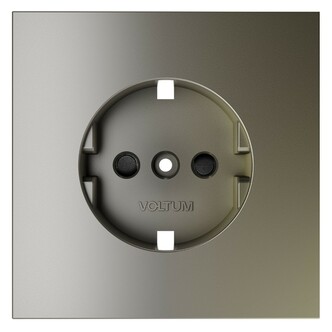 Voltum VLS000704 Накладка для розетки с заземлением и защитными шторками, S70 (шелк)