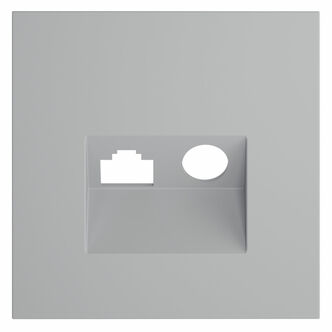 Voltum VLS002716 Накладка для розетки TV+RJ45 кат. 6, S70 (серый)
