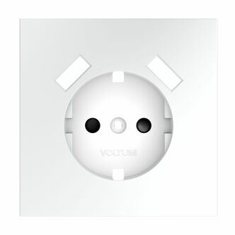 Voltum VLS000902 Накладка для розетки с заземлением и защитными шторками, с USB A+A, S70 (белый мато