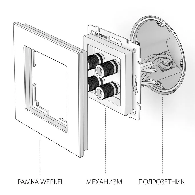 Werkel W1185004  Акустическая розетка (графит рифленый)