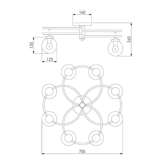 Люстра EUROSVET LINK 70104/8