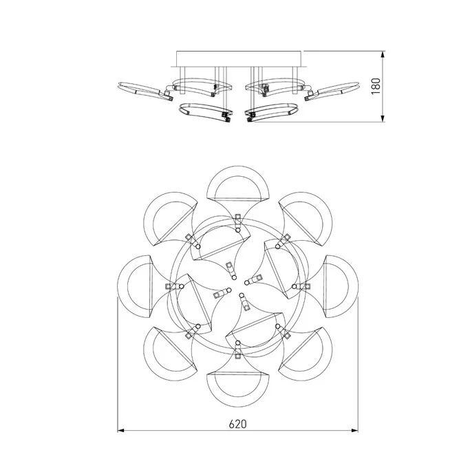 Люстра EUROSVET Geisha 90159/12