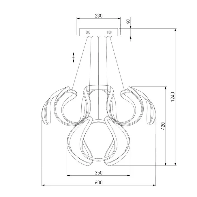 Люстра EUROSVET Alstroemeria 90138/2