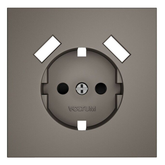 Voltum VLS000914 Накладка для розетки с заземлением и защитными шторками, с USB A+A, S70 (капучино)