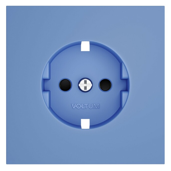 Voltum VLS000715 Накладка для розетки с заземлением и защитными шторками, S70 (деним)