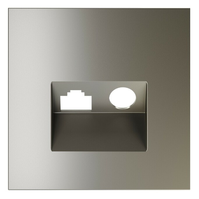 Voltum VLS002704 Накладка для розетки TV+RJ45 кат. 6, S70 (шелк)