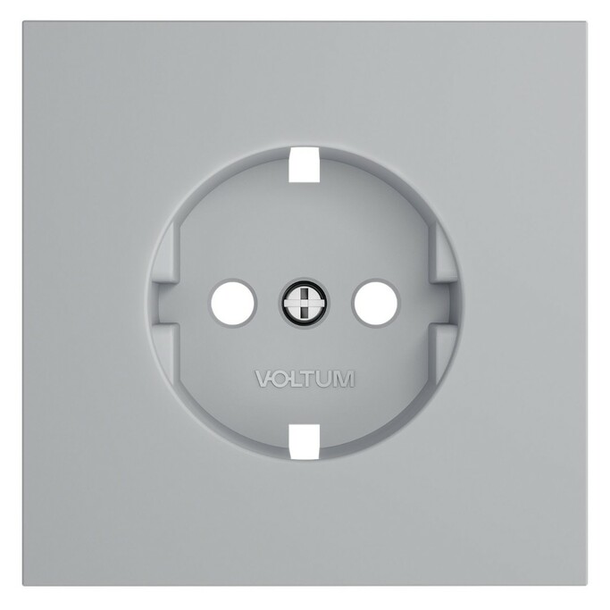 Voltum VLS000616 Накладка для розетки с заземлением, S70 (серый)