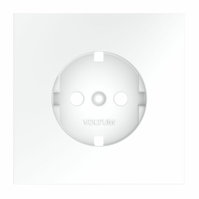 Voltum VLS000602 Накладка для розетки с заземлением, S70 (белый матовый)