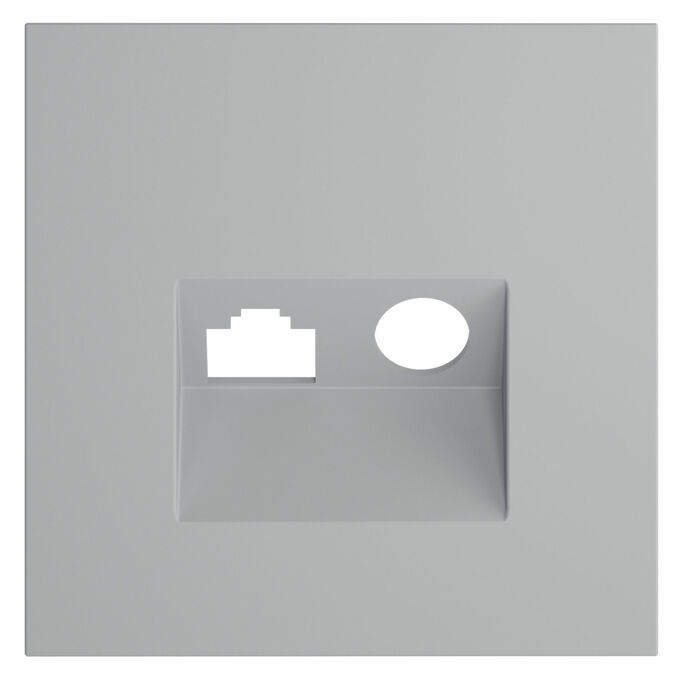 Voltum VLS002716 Накладка для розетки TV+RJ45 кат. 6, S70 (серый)