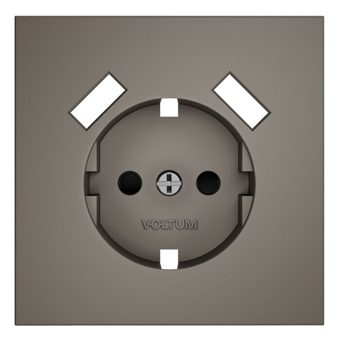 Voltum VLS000914 Накладка для розетки с заземлением и защитными шторками, с USB A+A, S70 (капучино)