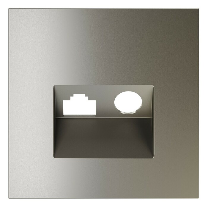 Voltum VLS002704 Накладка для розетки TV+RJ45 кат. 6, S70 (шелк)
