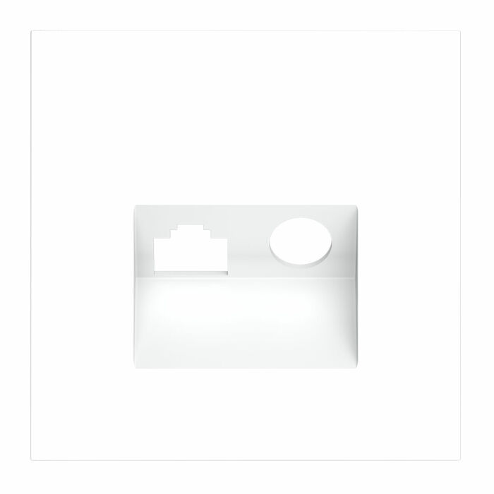 Voltum VLS002702 Накладка для розетки TV+RJ45 кат. 6, S70 (белый матовый)