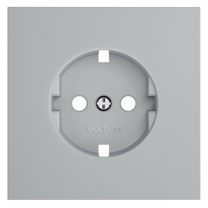 Voltum VLS000616 Накладка для розетки с заземлением, S70 (серый)