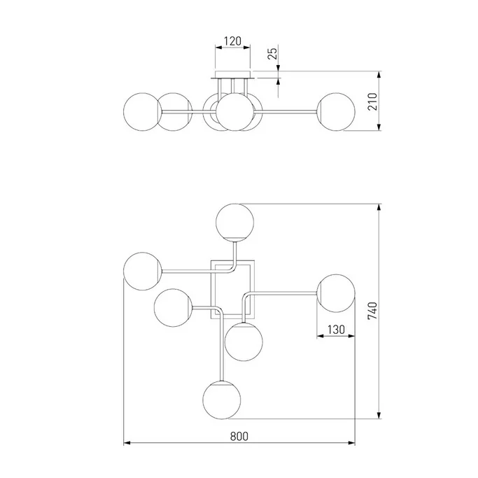 Люстра ЕВРОСВЕТ EVITA 30140/6