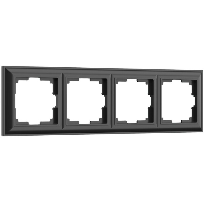 Werkel W0042208  Рамка на 4 поста (черный матовый)