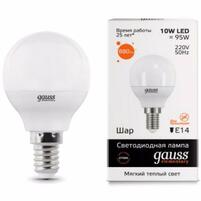 Лампа Gauss LED Elementary Globe 10W E14 2700K 1 10 100 53110