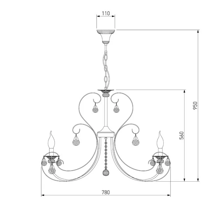 Люстра ЕВРОСВЕТ Альда 3305/8