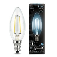 Лампа Gauss LED Filament Candle 11W E14 4100K 1 10 50 103801211
