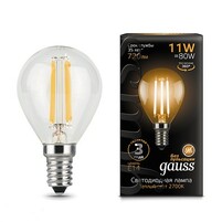 Лампа Gauss LED Filament Globe 11W E14 2700K 1 10 50 105801111