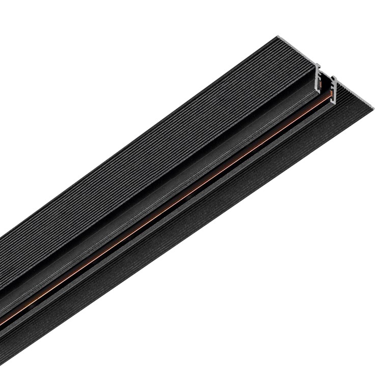 LIGHTSTAR 506327 Трек 24V двухконтактный однофазный встраиваемый LINEA 2м ЧЕРНЫЙ