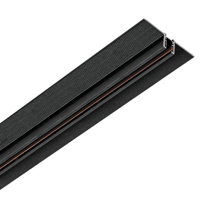 LIGHTSTAR 506327 Трек 24V двухконтактный однофазный встраиваемый LINEA 2м ЧЕРНЫЙ