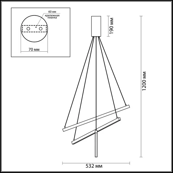 Люстра ODEON LIGHT COMETA 3860/39B