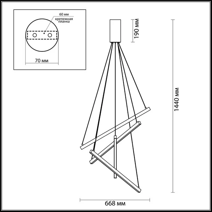 Люстра ODEON LIGHT COMETA 3860/48B