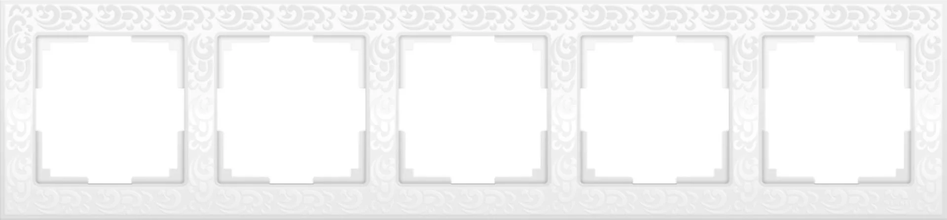 Werkel WL05-Frame-05-white   Рамка на 5 постов  (белый)