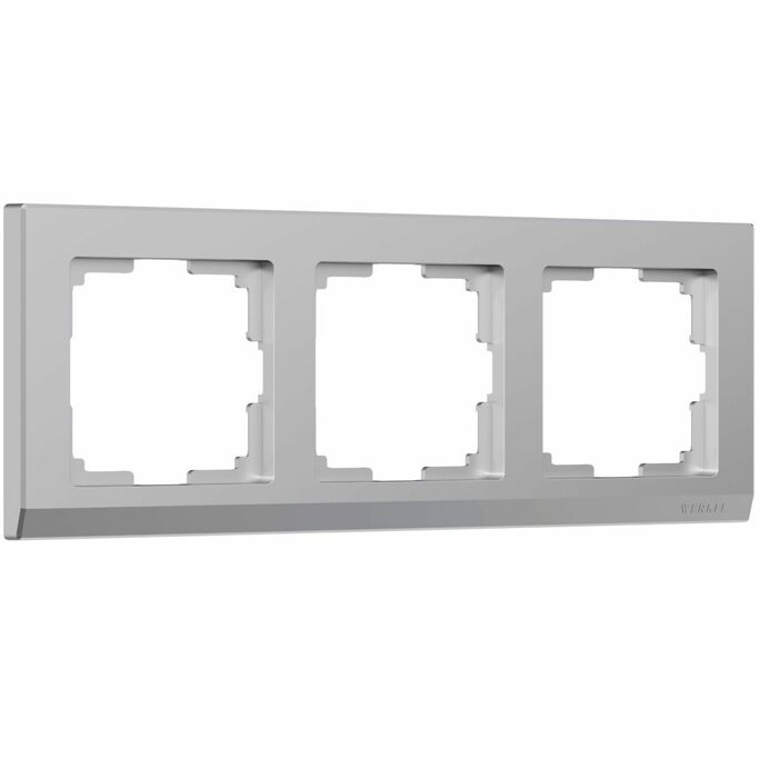 Werkel WL04-Frame-03  Рамка на 3 поста (серебряный)
