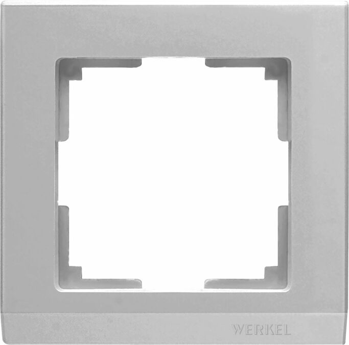 Werkel WL04-Frame-01  Рамка на 1 пост (серебряный)