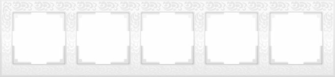 Werkel WL05-Frame-05-white   Рамка на 5 постов  (белый)