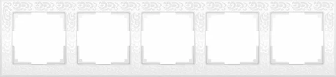 Werkel WL05-Frame-05-white   Рамка на 5 постов  (белый)