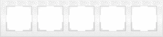 Werkel WL05-Frame-05-white   Рамка на 5 постов  (белый)