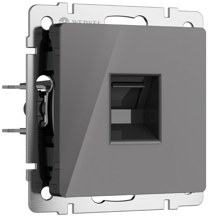 Werkel W1181044  Розетка Ethernet RJ-45 (графит акрил)
