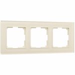 Werkel W0031141  Рамка на 3 поста Favorit (молочный, стекло)