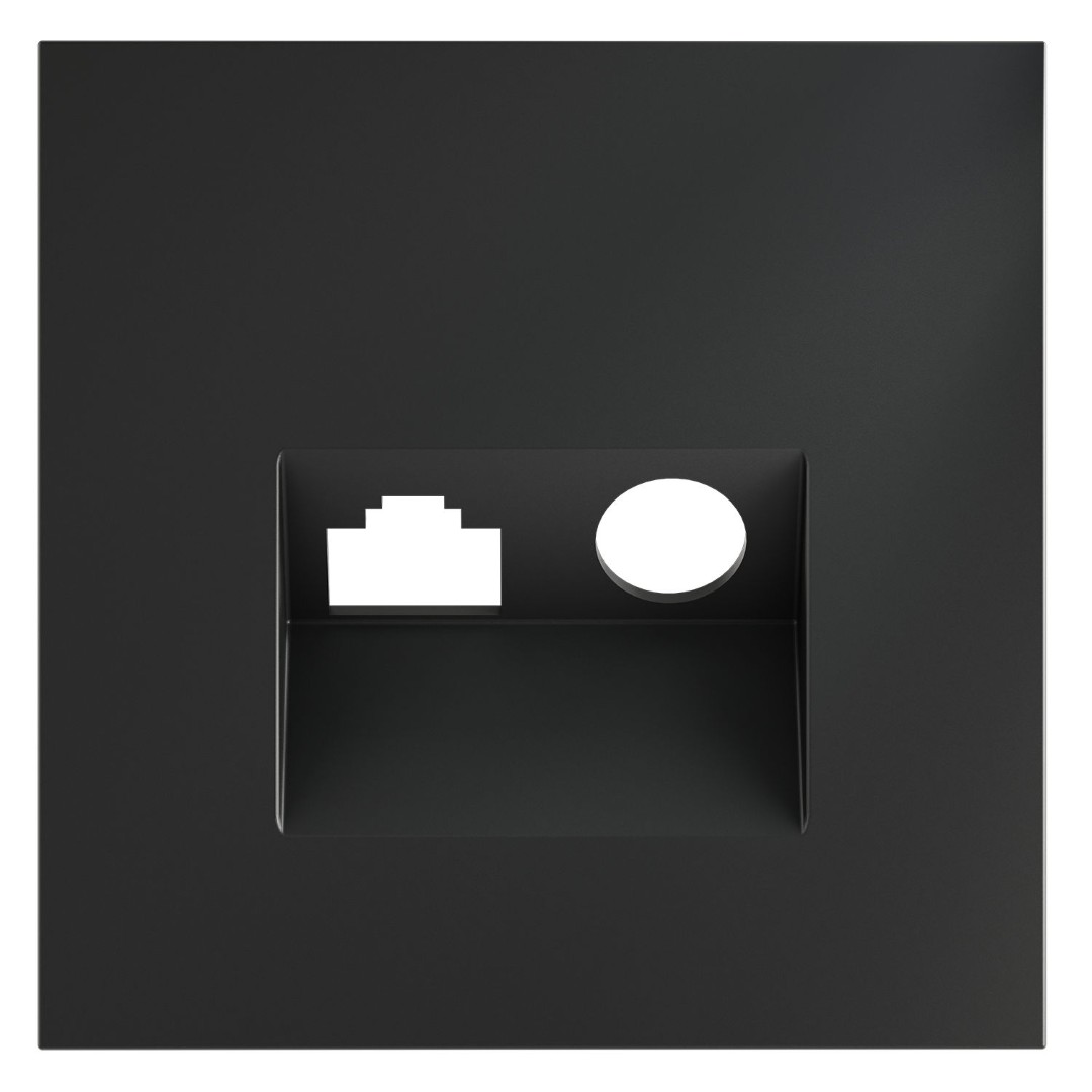 Voltum VLS002707 Накладка для розетки TV+RJ45 кат. 6, S70 (графит)