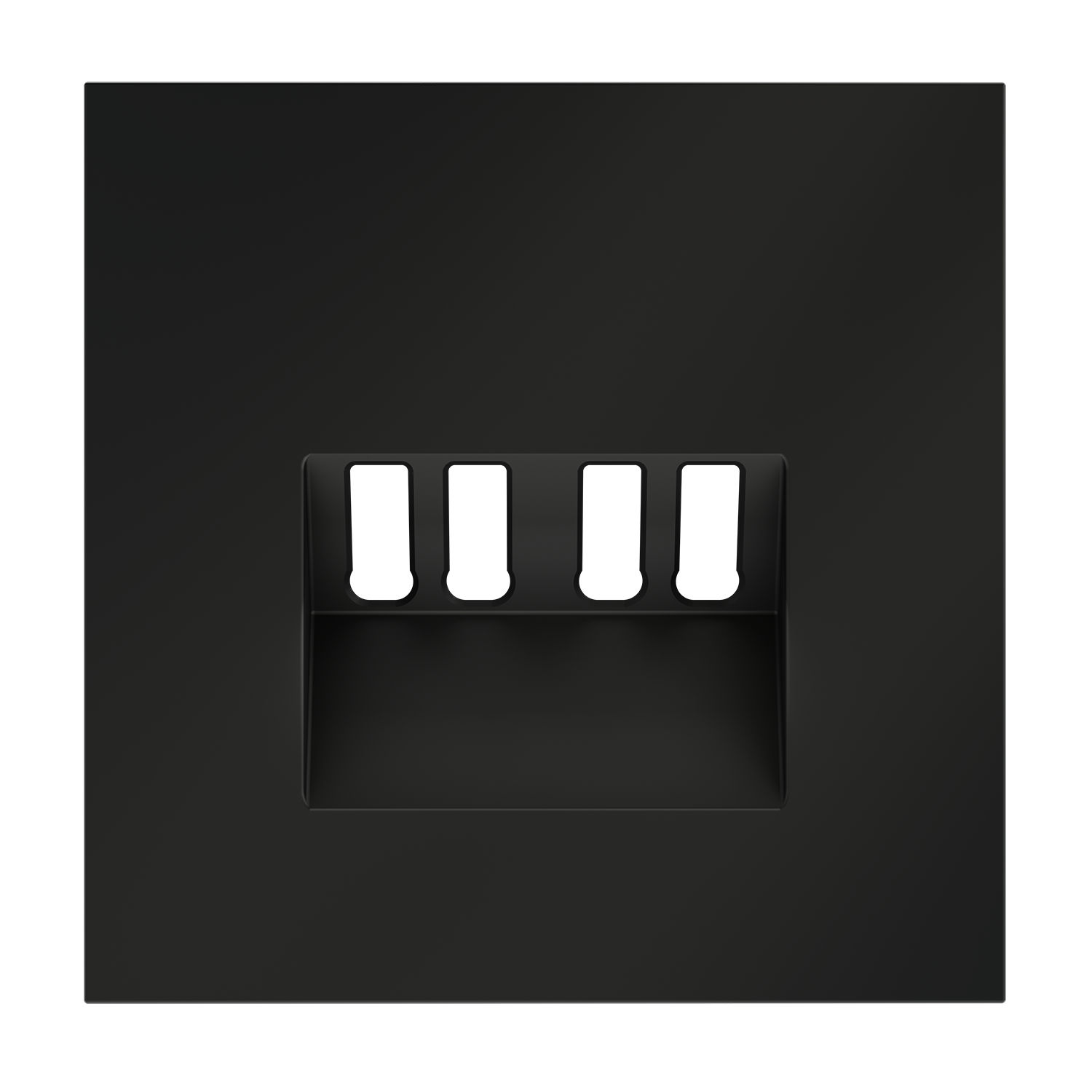 Voltum VLS001508 Накладка для розетки акустической 4-местной , S70 (черный матовый)