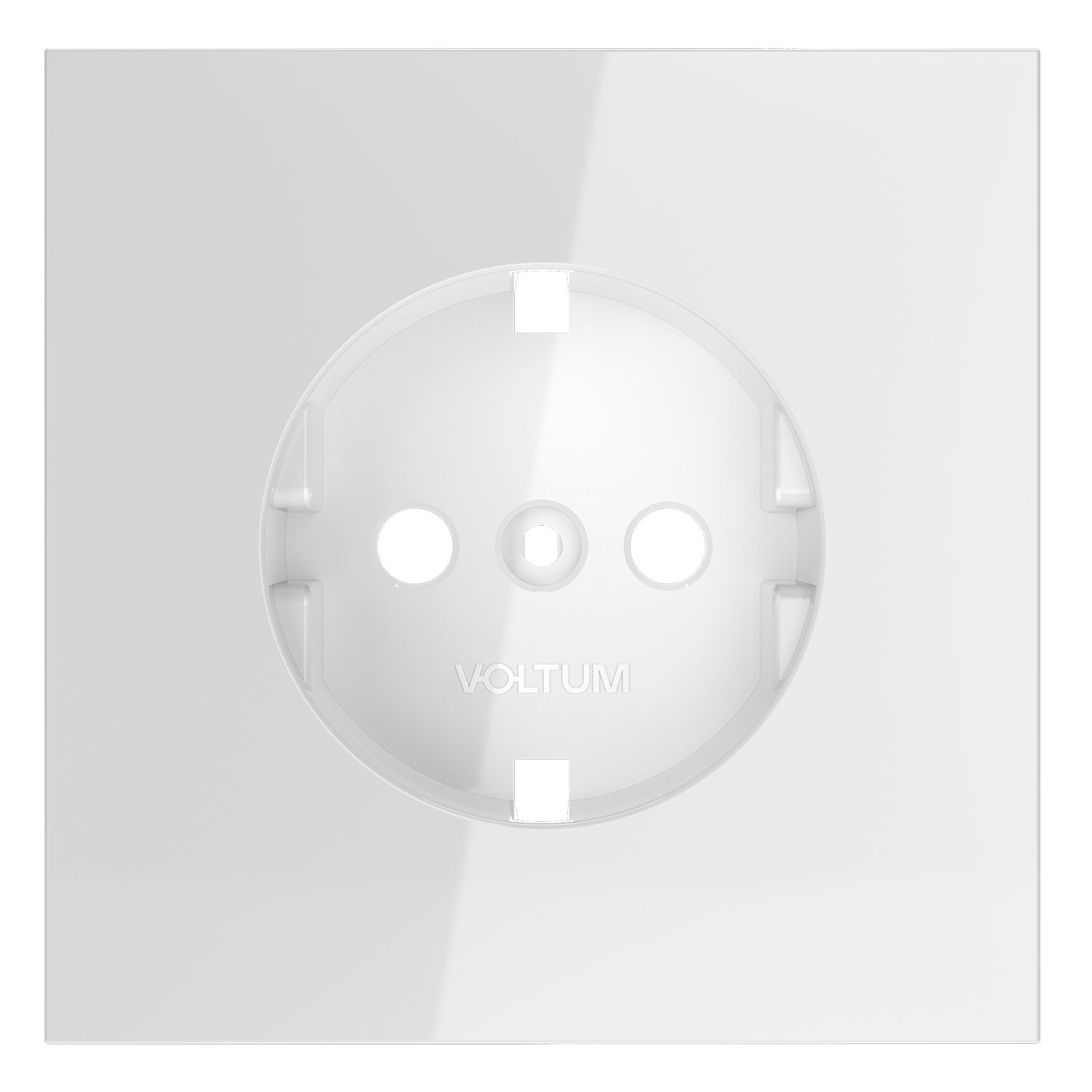 Voltum VLS000601 Накладка для розетки с заземлением, S70 (белый глянцевый)