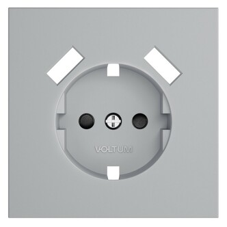 Voltum VLS000916 Накладка для розетки с заземлением и защитными шторками, с USB A+A, S70 (серый)