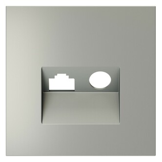 Voltum VLS002705 Накладка для розетки TV+RJ45 кат. 6, S70 (сталь)