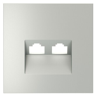 Voltum VLS001405 Накладка для розетки компьютерной двойной RJ45+RJ45 кат.6, S70 (сталь)