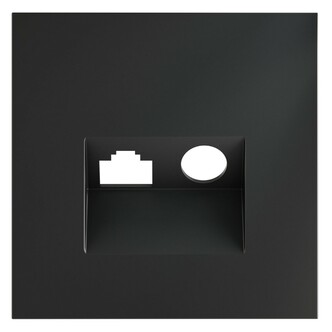 Voltum VLS002707 Накладка для розетки TV+RJ45 кат. 6, S70 (графит)