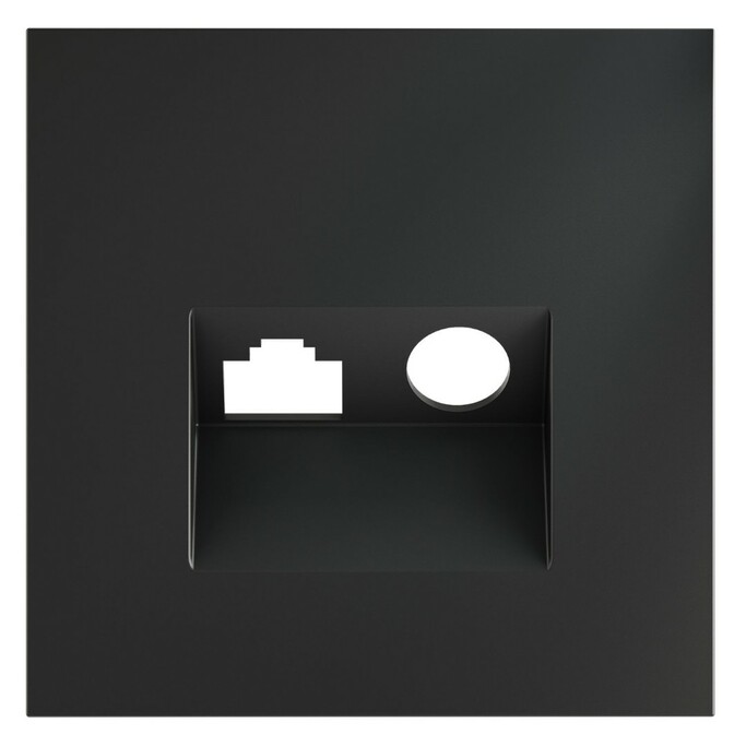 Voltum VLS002707 Накладка для розетки TV+RJ45 кат. 6, S70 (графит)