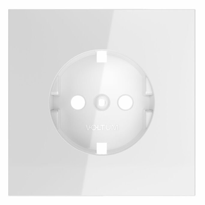 Voltum VLS000601 Накладка для розетки с заземлением, S70 (белый глянцевый)