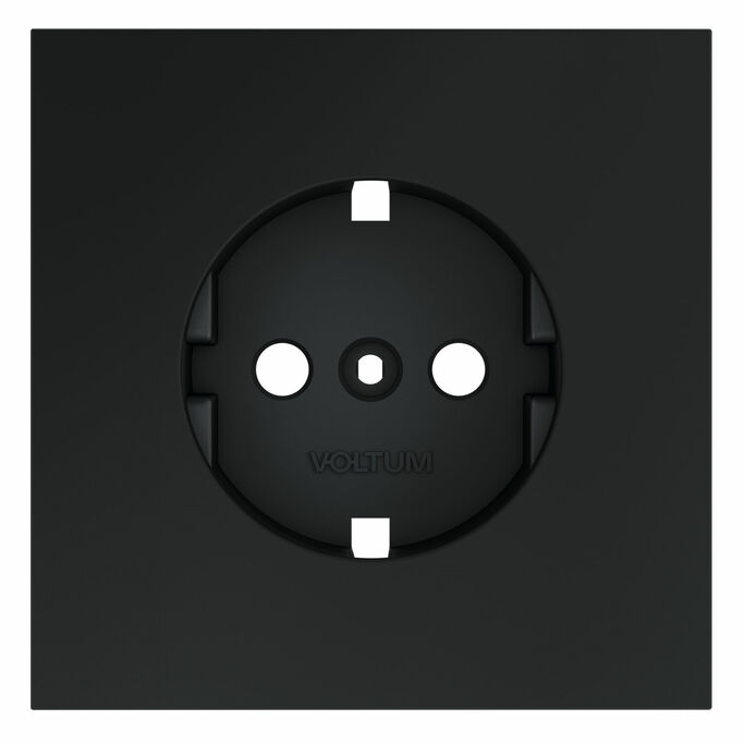 Voltum VLS000607 Накладка для розетки с заземлением, S70 (графит)
