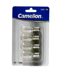 Лампа Camelion  DP-704 для ночников BL4 7W E14  _прозрачная